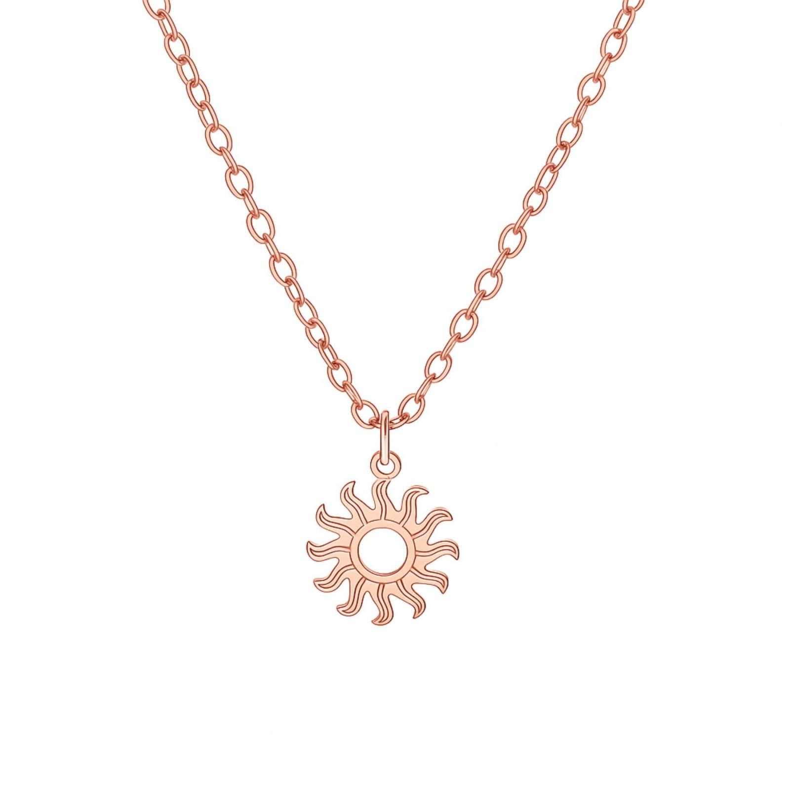 Collier fin, motif solaire doré, style rétro chic, taille réglable, modèle Arya