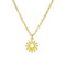 Collier fin, motif solaire doré, style rétro chic, taille réglable, modèle Arya
