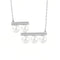 Collier géométrique à perles, élégant et raffiné, monture en argent 925, modèle Madeleine