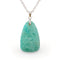 Collier géométrique en pierre naturelle, quartz rose ou amazonite, chaîne fine argentée