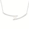 Collier géométrique femme, perle blanche et barre argent 925, modèle Adrianna