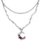 Collier gothique multi-rangs pour femme, en alliage métallique, avec pendentif croissant de lune