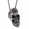 Collier gothique pour homme, avec pendentif tête de mort à barbe, en acier inoxydable