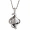 Collier gothique pour homme, pendentif tête de mort traversée par un serpent, en acier inoxydable