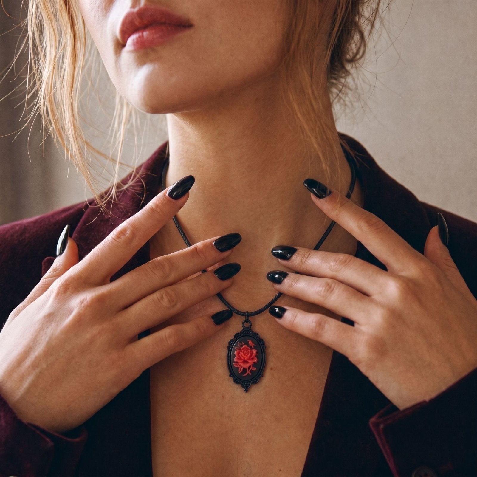 Collier gothique victorien pour femme, en alliage de zinc, design rétro