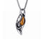 Collier goutte pierre naturelle pour homme, en acier titane, pendentif ajouré avec pierre œil de tigre ou noire