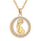 Collier grossesse pour femme, en acier inoxydable, pendentif maman enceinte serti de zircon