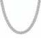 Collier hip hop ice pour homme, en cuivre , chaîne cubaine maille 10 mm sertie de zircons