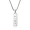 Collier homme personnalisé, pendentif prénom japonais gravé, en acier inoxydable