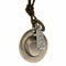 Collier homme style cowboy, pendentif chapeau western, cordon en cuir marron ajustable