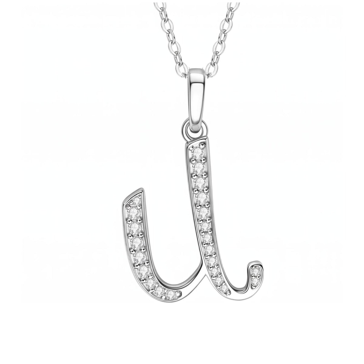 Collier initiale personnalisé pour femme, en cuivre argenté, pendentif lettre alphabet serti de zircons transparents