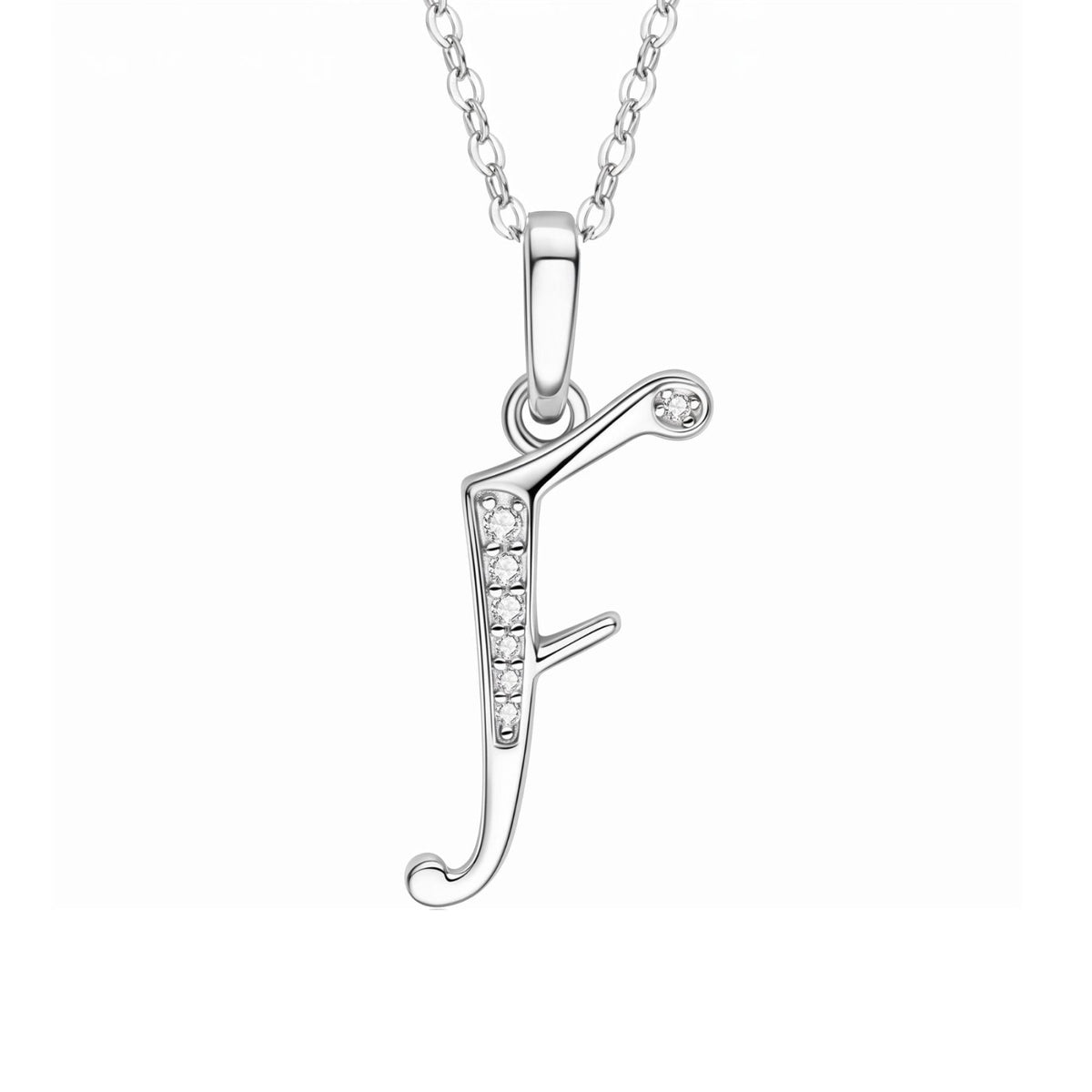Collier initiale personnalisé pour femme, en cuivre argenté, pendentif lettre alphabet serti de zircons transparents