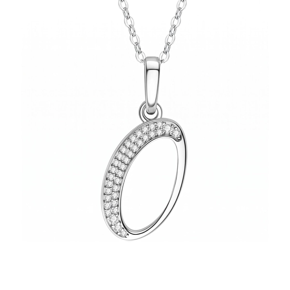 Collier initiale personnalisé pour femme, en cuivre argenté, pendentif lettre alphabet serti de zircons transparents
