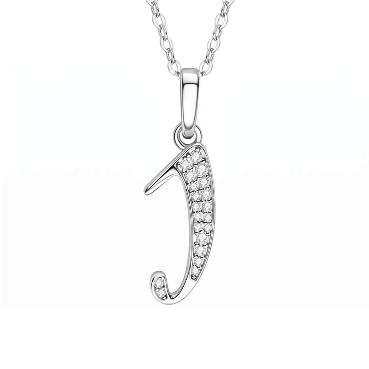 Collier initiale personnalisé pour femme, en cuivre argenté, pendentif lettre alphabet serti de zircons transparents