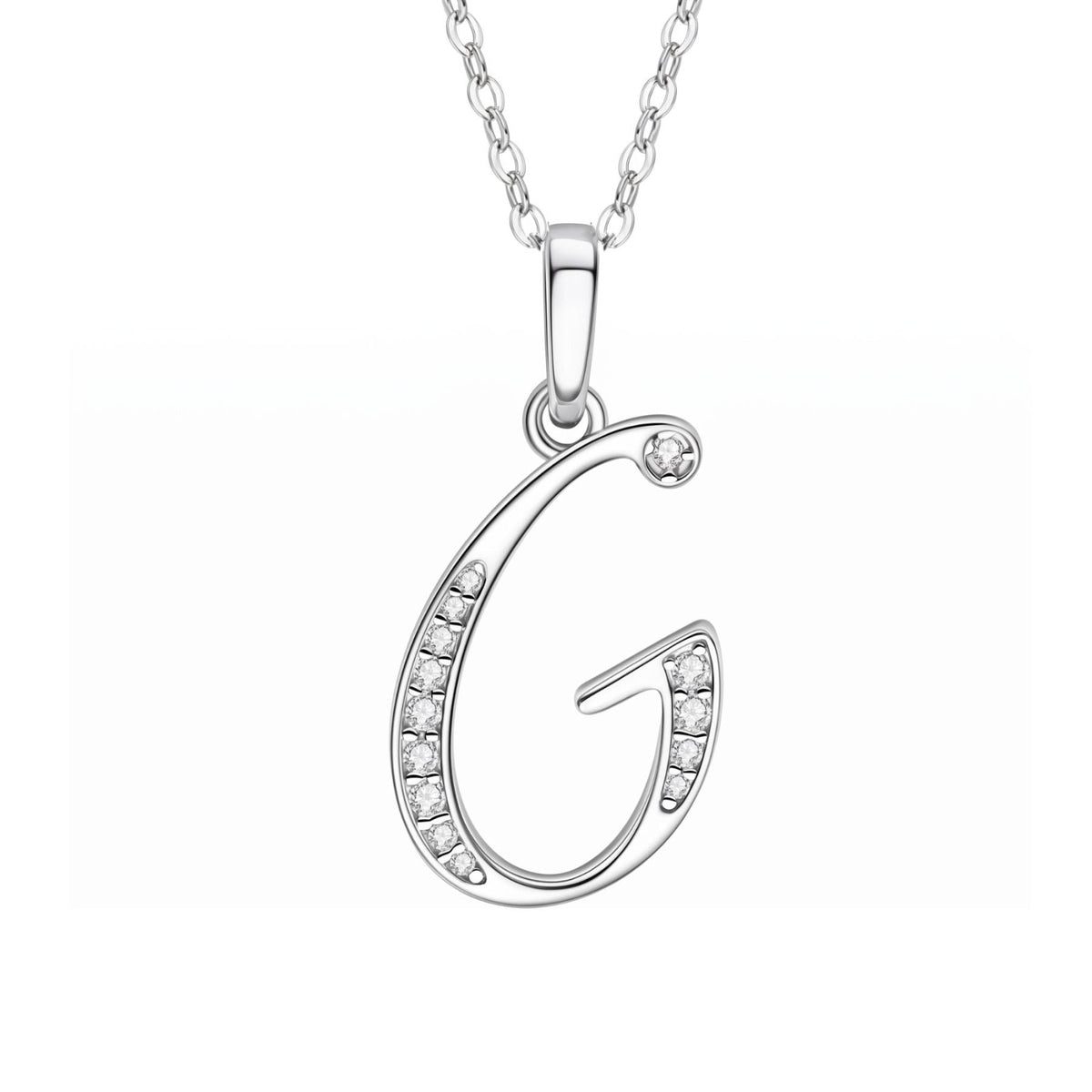 Collier initiale personnalisé pour femme, en cuivre argenté, pendentif lettre alphabet serti de zircons transparents