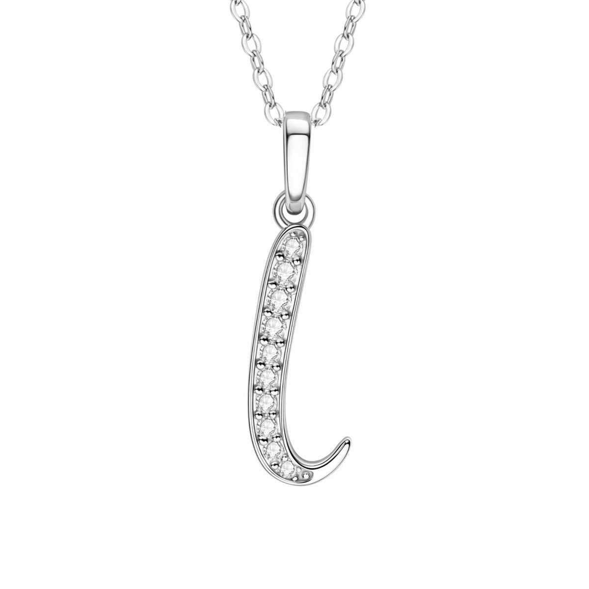 Collier initiale personnalisé pour femme, en cuivre argenté, pendentif lettre alphabet serti de zircons transparents