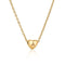 Collier lettre personnalisé, cœur gravé avec initiale, chaîne dorée fine en acier inoxydable plaqué or