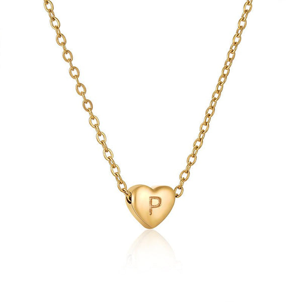 🔥Soldes de Noël 50 % DE RÉDUCTION !!🔥Petits colliers avec initiale Cœur doré Lettres A-Z
