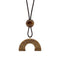Collier long en bois pour femme, avec pendentif demi - lune, style bohème