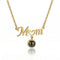 Collier maman, avec pendentif Mom et cœur, projection "Je t'aime", en acier inoxydable