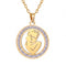 Collier maman pour femme, en acier inoxydable, pendentif serti de zircon