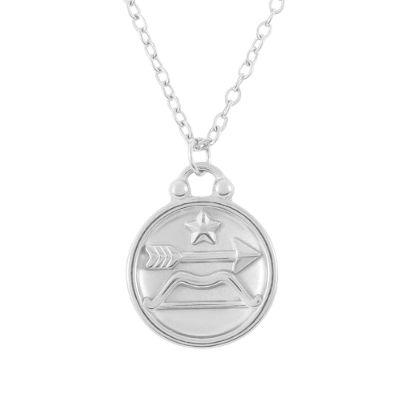 Collier médaille zodiaque réversible, signe astrologique et constellation, en acier inoxydable plaqué or 18K