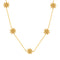 Collier minimaliste à petites pâquerettes dorées, en acier inoxydable, pour femme, modèle Alba