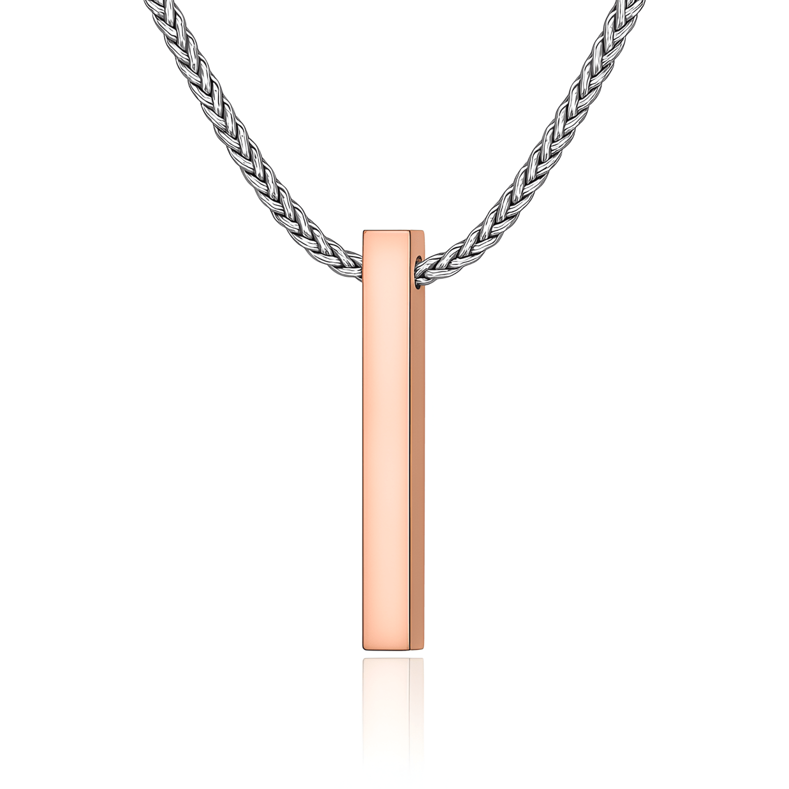 Collier minimaliste, maille spiga, style moderne, modèle Eron