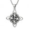 Collier nœud celtique unisexe, en acier inoxydable argenté, style gothique
