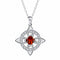 Collier nœud de sorcière pour femme, en argent 925, avec pierre colorée