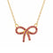 Collier noeud infini pour femme, en argent 925, avec zircons roses