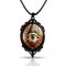 Collier œil d'horus unisexe, en alliage de zinc, sur cordon noir