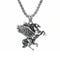 Collier Pégase pour homme, en acier inoxydable, pendentif cheval ailé sculpté au style mythologique