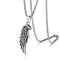 Collier pendentif aile d’aigle en acier inoxydable, style urbain, chaine vénitienne de 60 cm, modèle Veyron
