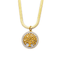 Collier pendentif arbre de vie, chaîne serpent, acier inoxydable plaqué or 18K et zircon