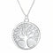 Collier pendentif arbre de vie pour femme, avec nacre, en argent, style minimaliste