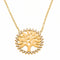 Collier pendentif arbre de vie pour femme, avec zircon, en acier inoxydable