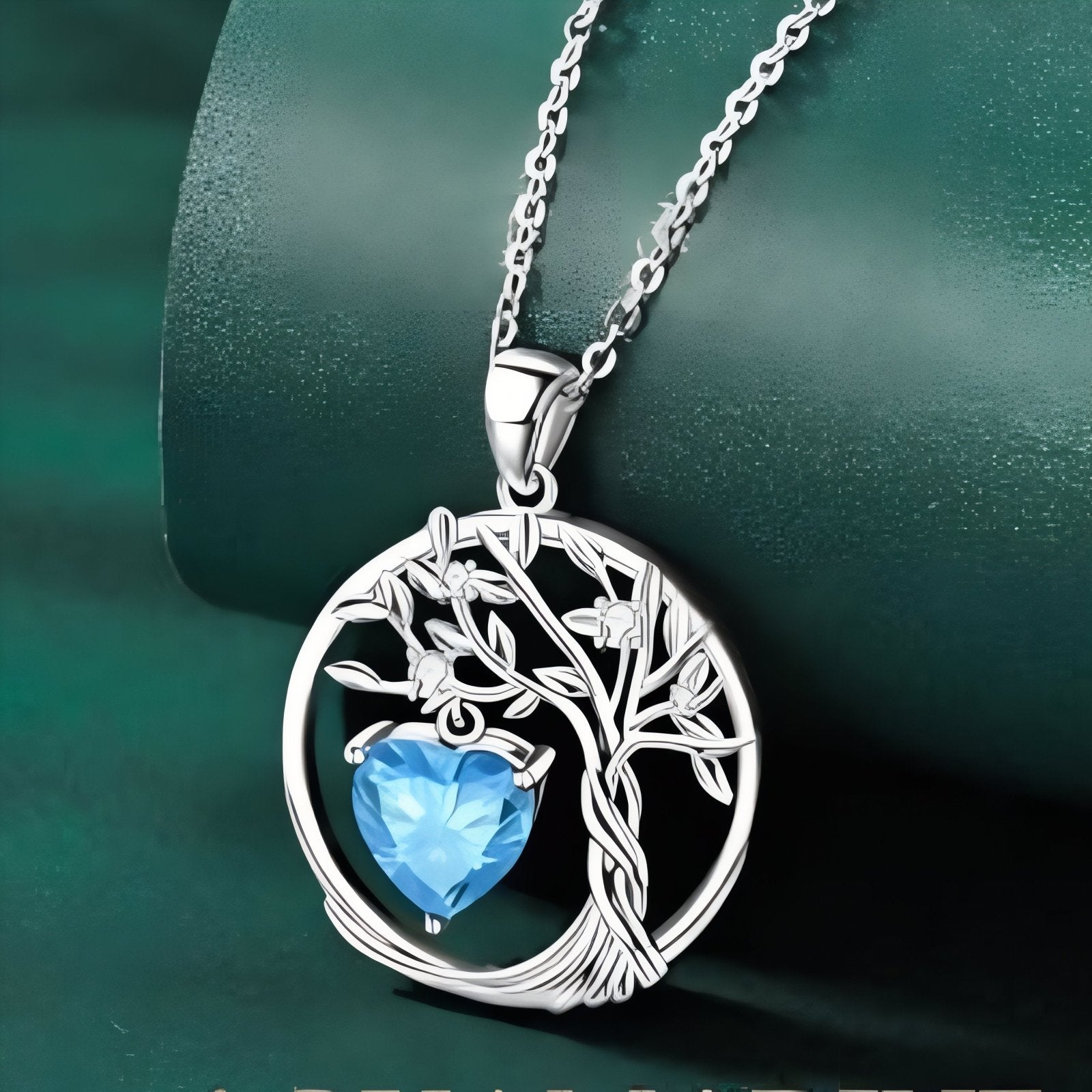 Collier pendentif arbre de vie pour femme, cœur en moissanite, argent 925