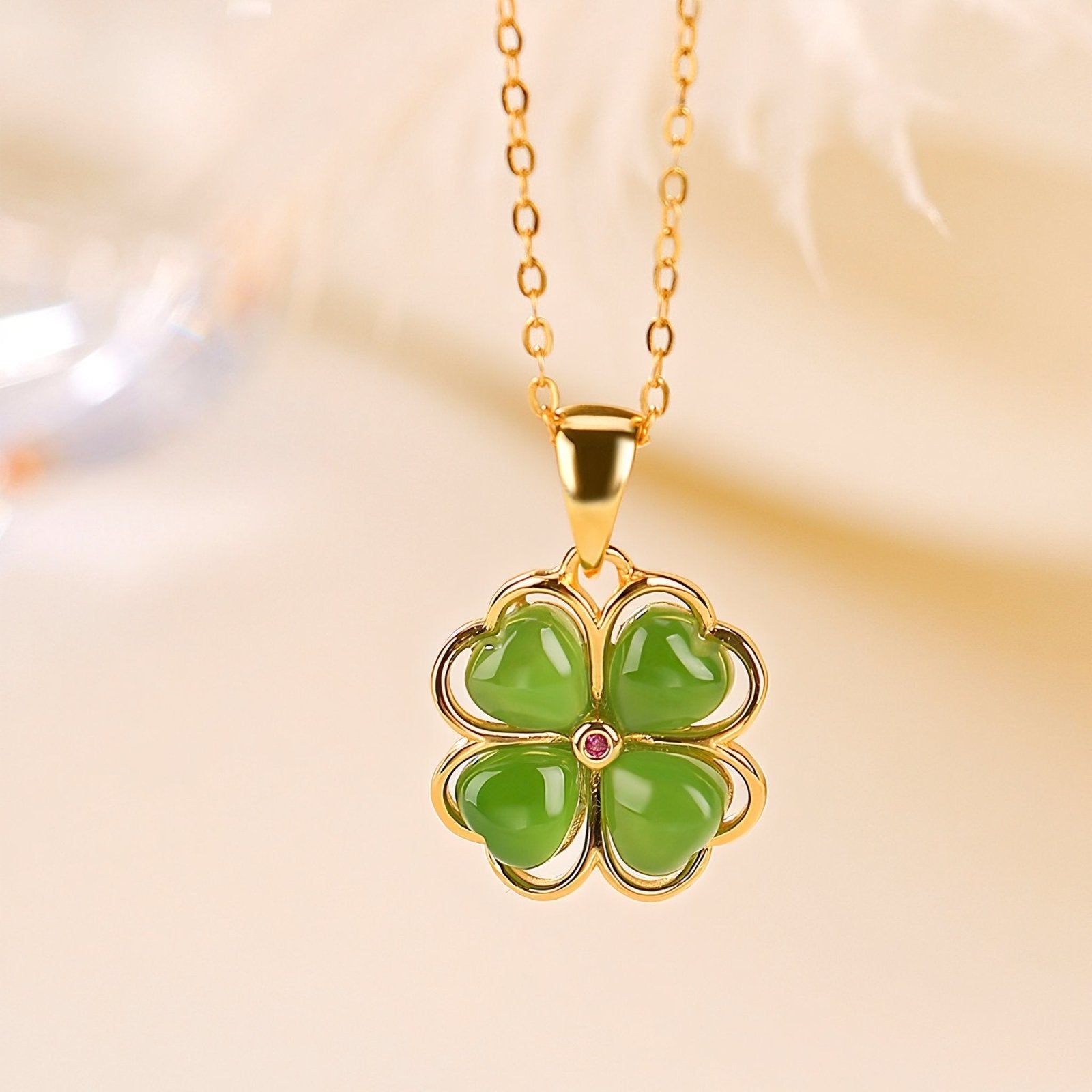 Collier pendentif chance, trèfle à 4 feuilles, en argent 925, maille forçat, modèle Evie