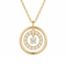Collier pendentif circulaire pour femme, en argent 925, style élégant