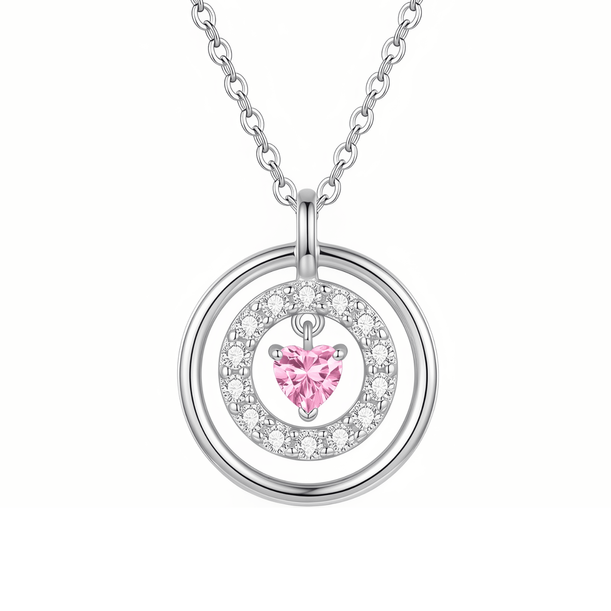 Collier pendentif circulaire pour femme, en argent 925, style élégant