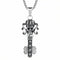 Collier pendentif clé avec tête de mort et couronne pour homme, en acier inoxydable