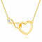 Collier pendentif coeur infini, argent 925 plaqué or, serti de zircon, chic, modèle Seija