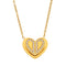 Collier pendentif cœur pour femme, avec zircon, en acier inoxydable