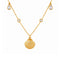 Collier pendentif coquillage pour femme, en acier inoxydable doré, chaîne fine élégante avec zircons