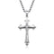 Collier pendentif croix baroque pour homme, acier inoxydable et zircon, design sculpté, Orion