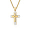 Collier pendentif croix brossée, zircon central, pour homme, style moderne en acier, modèle Tali