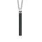Collier pendentif cylindrique noir, en acier inoxydable poli, modèle Obsidian