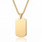 Collier pendentif dog tag pour homme, style militaire, en acier inoxydable