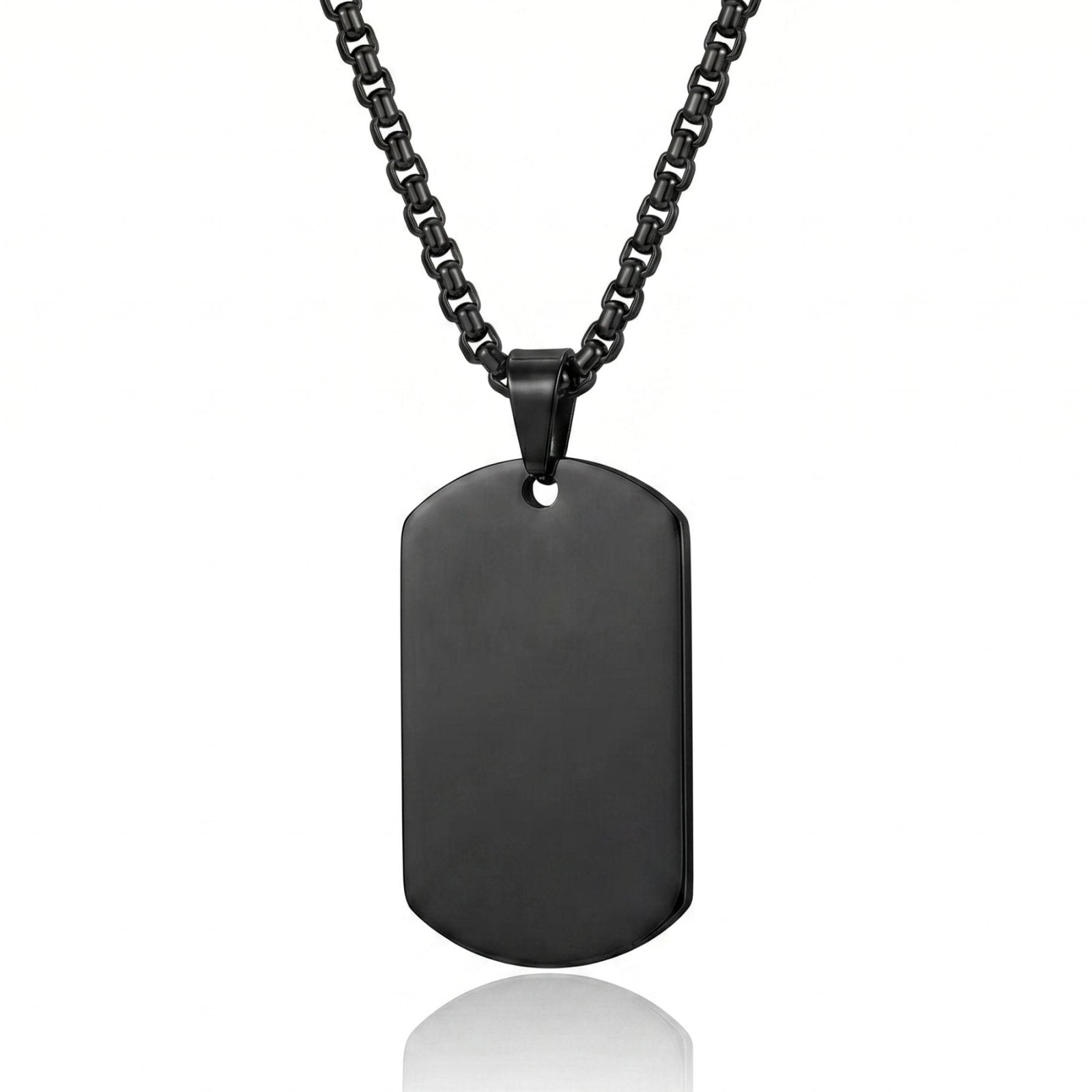 Collier pendentif dog tag pour homme, style militaire, en acier inoxydable